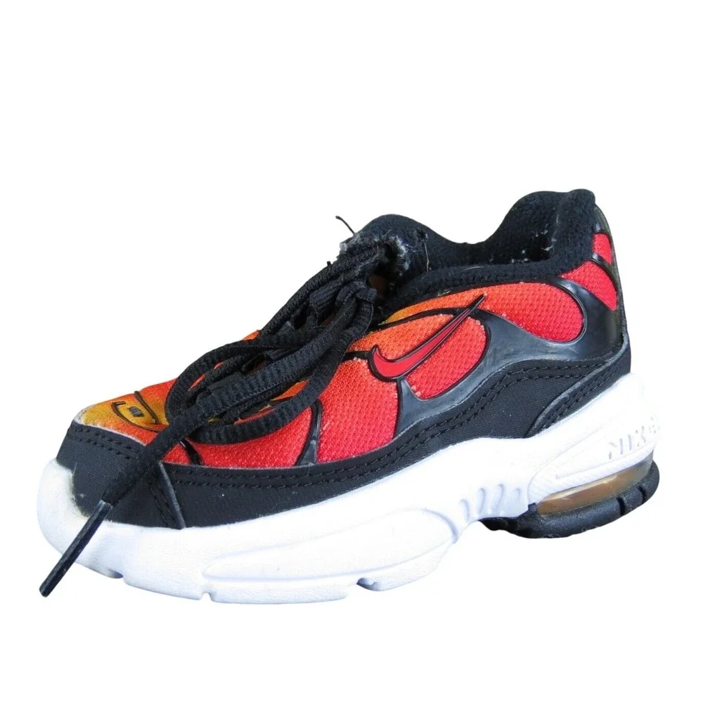 Nike Air Max Plus Sunset Sneakers Running Shoes Red Black White Size 5 Toddler